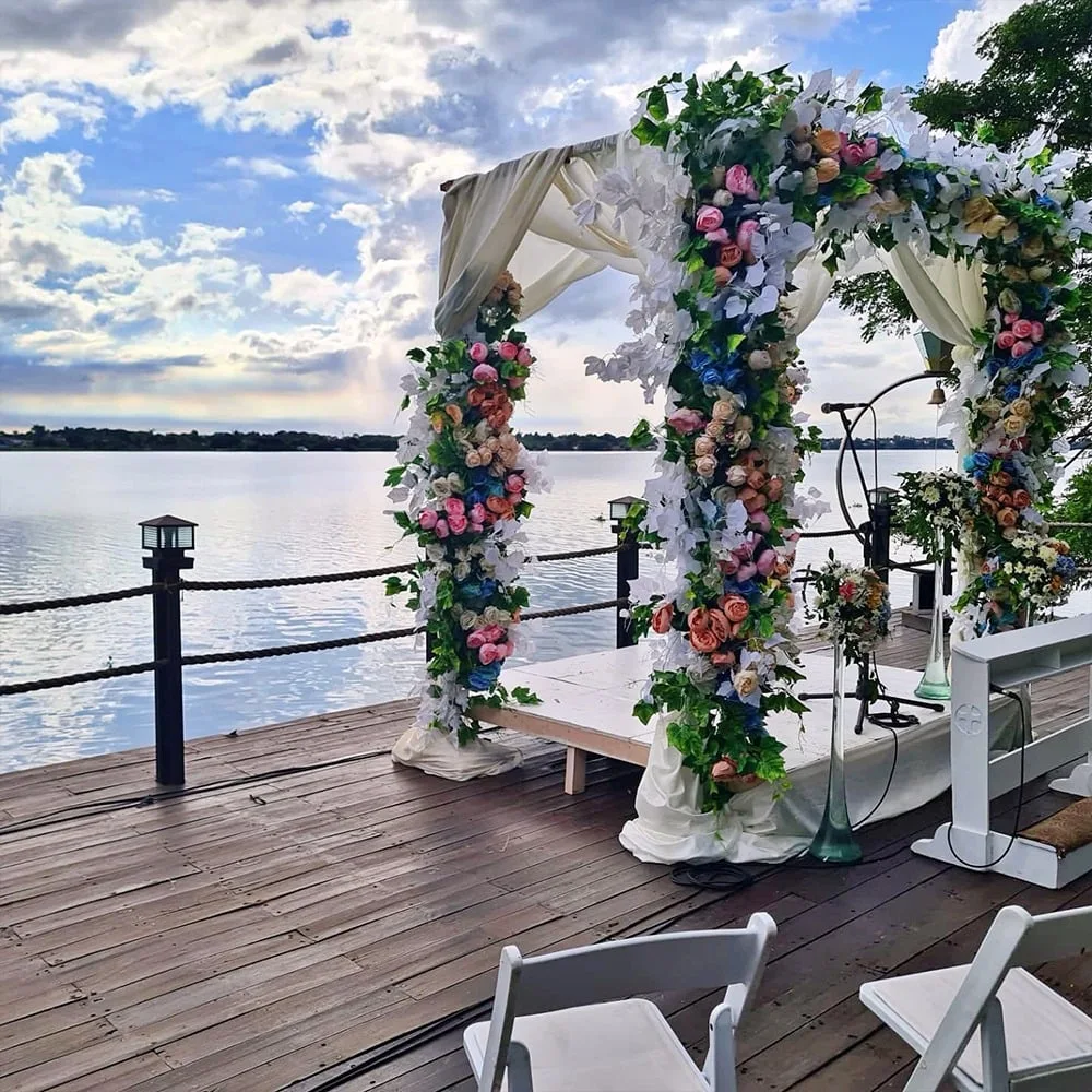 Outdoor Wedding Setup by the River